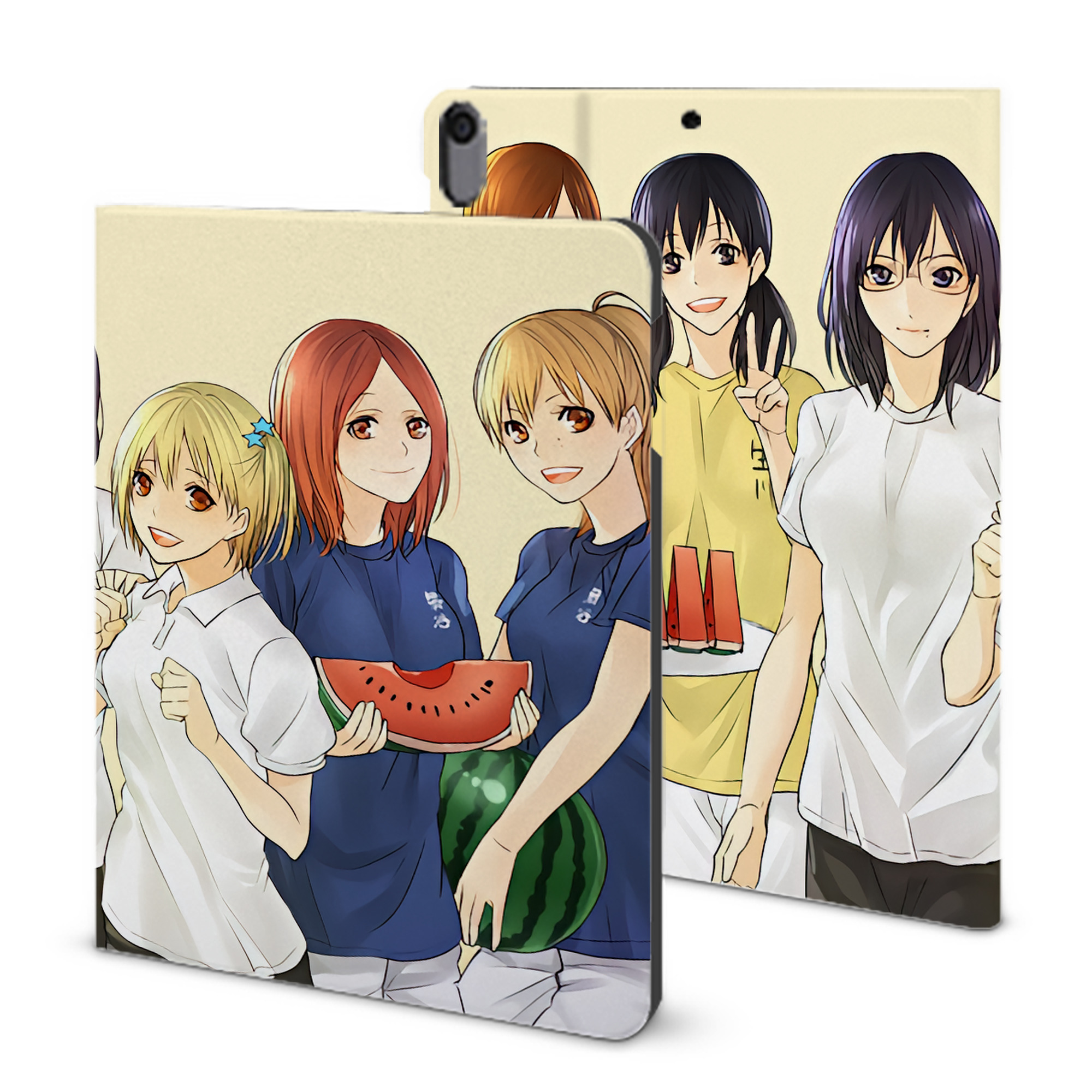 （画像用） ハイキュー!! Haikyu!! IPad ケース ブック型 PUレザー TPU 耐衝撃 軽量 薄型 ペン収納なし 全面保護 IPad 各モデル対応